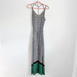 Gabriella Rocha Geometric Southwestern Printed Cross Strap Maxi Dress sz Medium